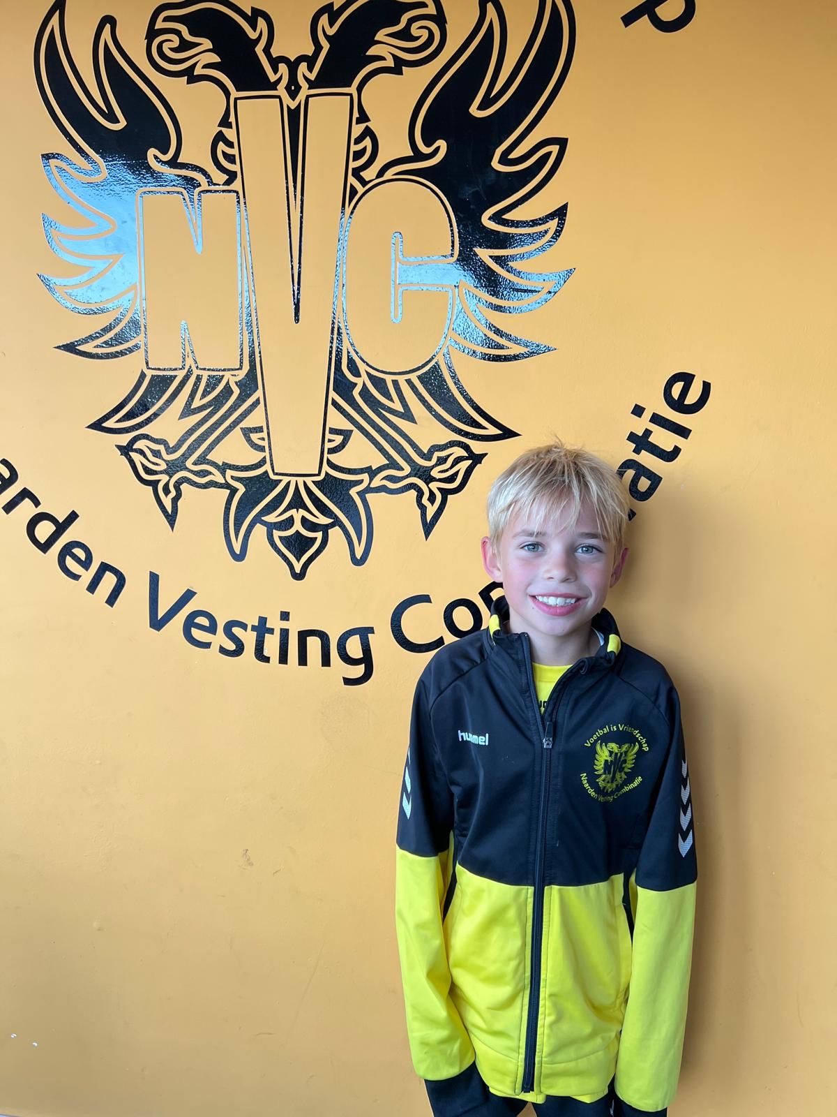 Zaterdag 1ste thuiswedstrijd NVC 1, met pupil van de week!