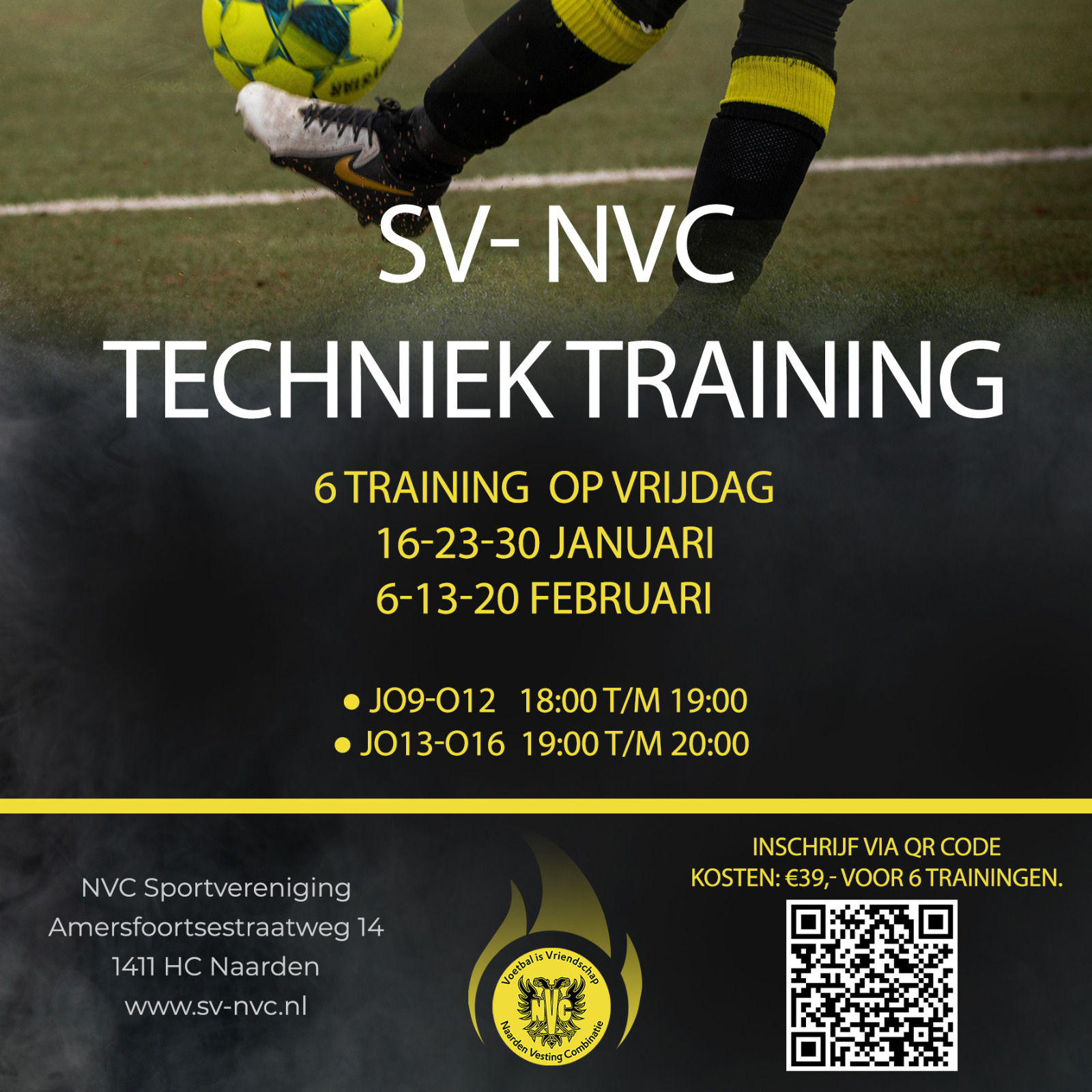 Techniektraining jeugd weer van start: schrijf je nu in!