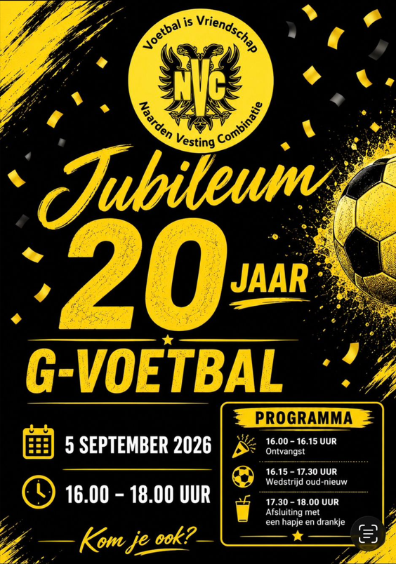Jubileum 20 jaar G-Voetbal