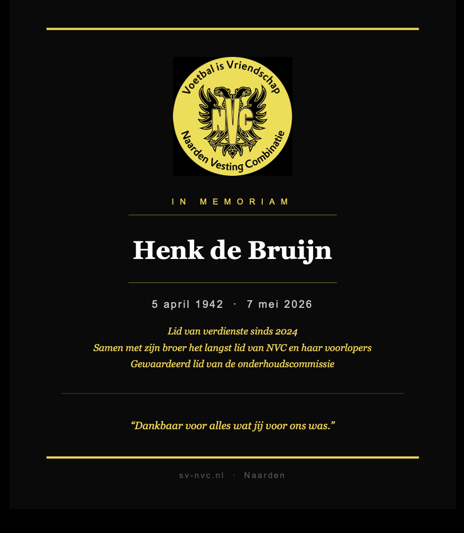 In memoriam Henk de Bruijn